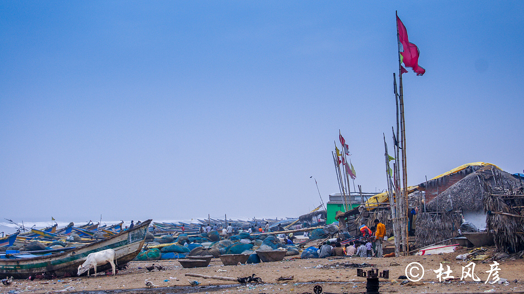 旅途-印度Puri海岸的小渔村-风彦疯语-杜风彦